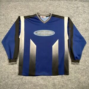 Pepsi Generation Next Long Sleeve Soccer Jersey Men L/XL Blue Black White
